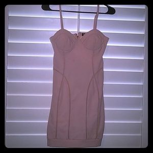 Pinky nude mini dress